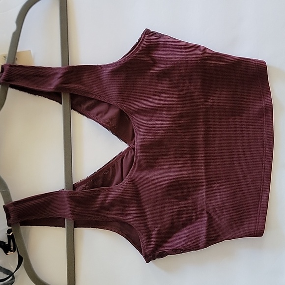 aerie NWT deep burgandy stretch floral lace bralette size small - Picture 5 of 8